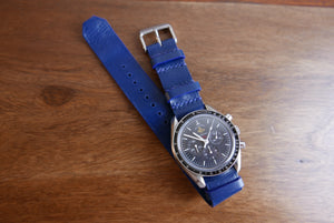 Blue Leather Handmade NATO Watch Strap